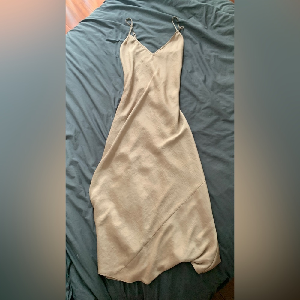 Aritzia - Wilfred Only Slip Dress - Rose Gold - M
